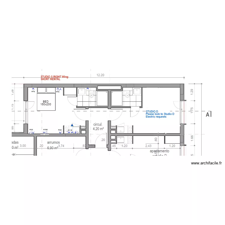 Suggestion Electrique LAMAS Short Rental S Traseiras. Plan de 