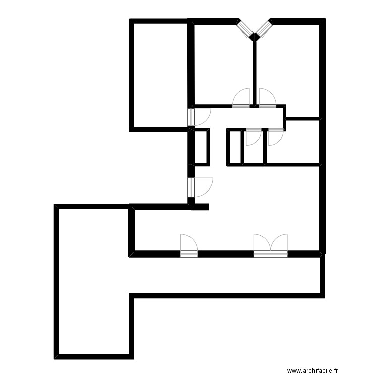 QUETIN. Plan de 5 pièces et 66 m2