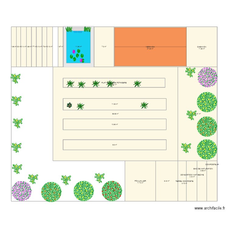jardin futur cmp. Plan de 0 pièce et 0 m2