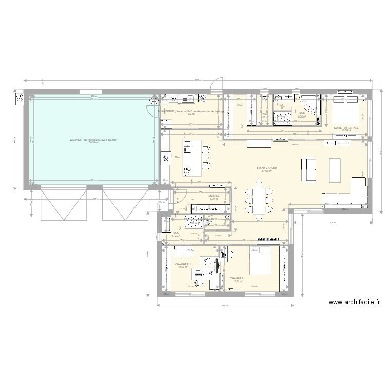 SGArnouvilleV2sansterrasse. Plan de 0 pièce et 0 m2