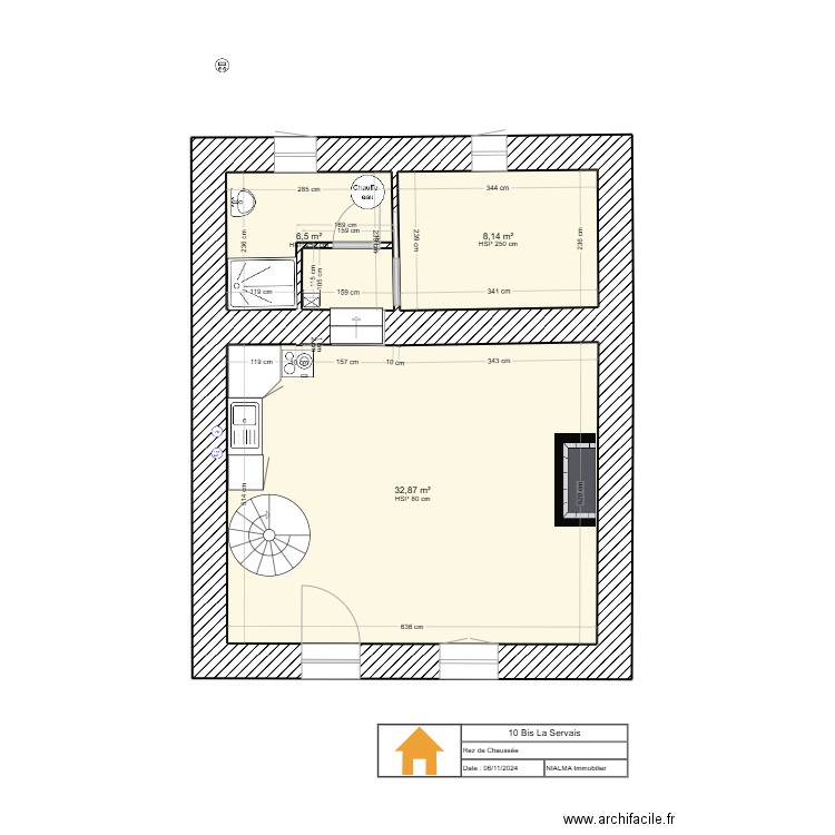 10 BIS LA SERVAIS plomberie. Plan de 0 pièce et 0 m2