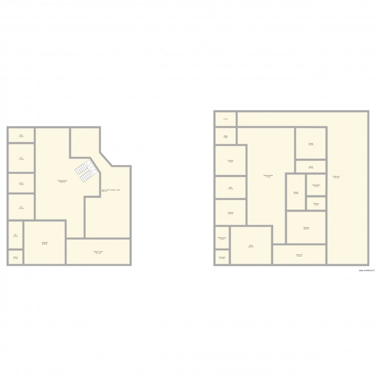 ma maison bis. Plan de 27 pièces et 602 m2