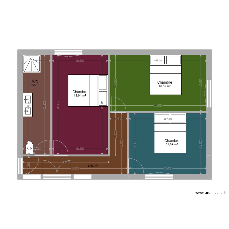 p.m.. Plan de 0 pièce et 0 m2