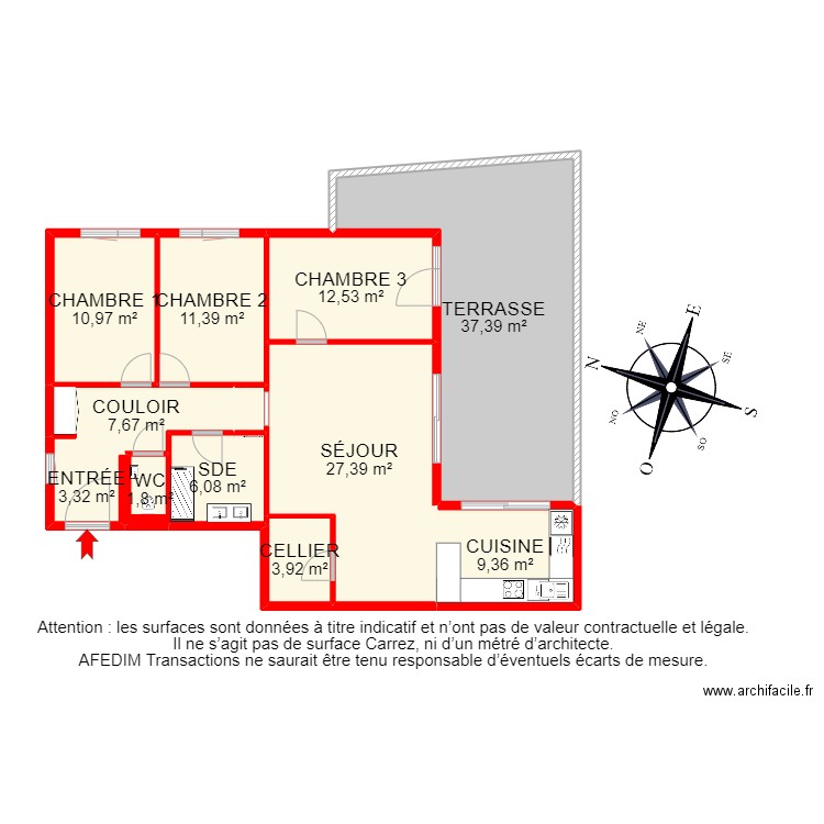 BI 14607 - . Plan de 14 pièces et 162 m2