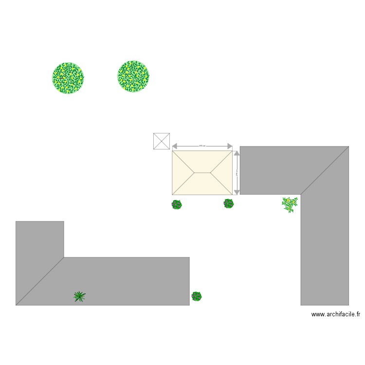chalet x four. Plan de 0 pièce et 0 m2
