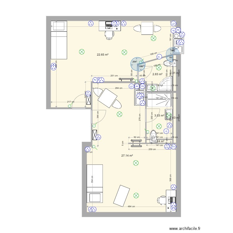 76 Combles 7. Plan de 0 pièce et 0 m2