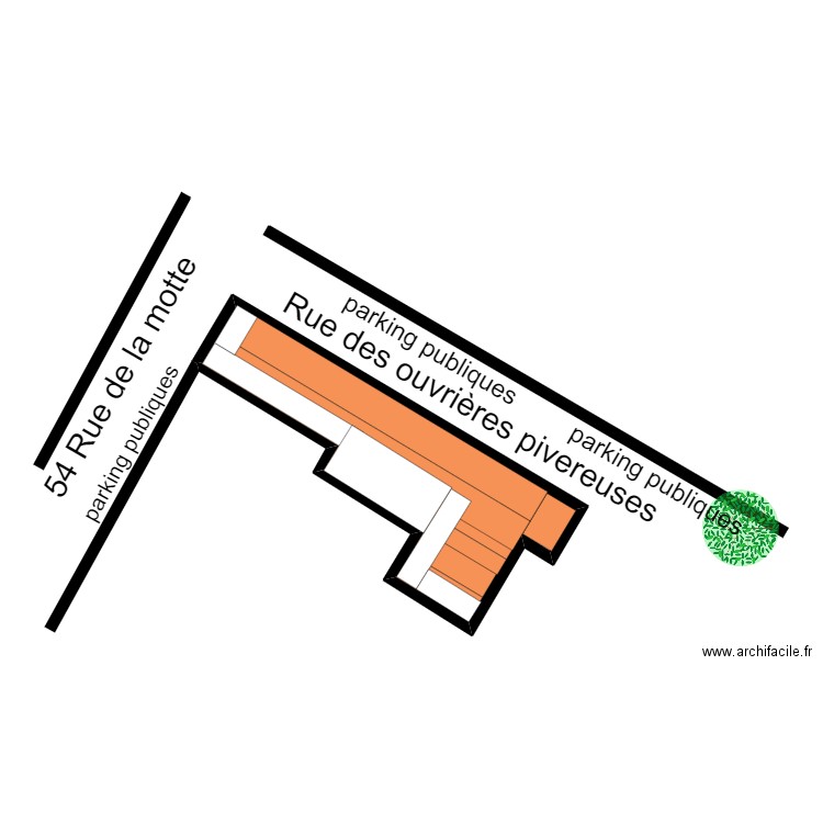  plan de masse Aubervilliers. Plan de 1 pièce et 24 m2