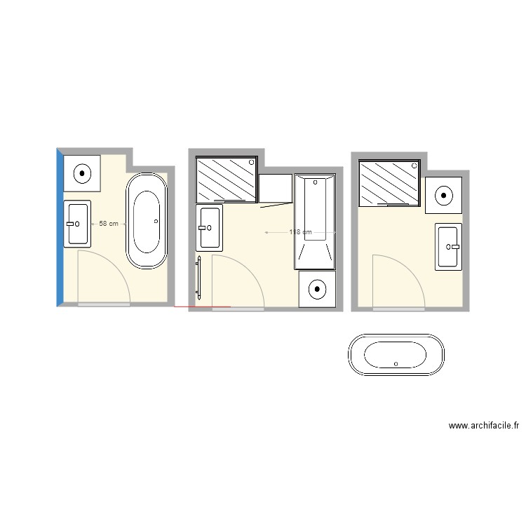 sdb. Plan de 0 pièce et 0 m2