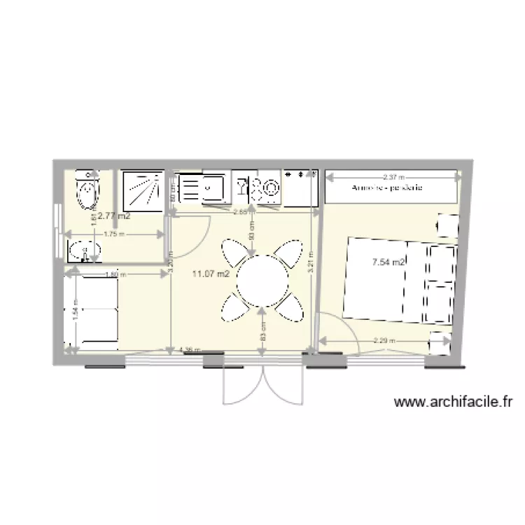 PETITE MAISON VV MEUBLES. Plan de 