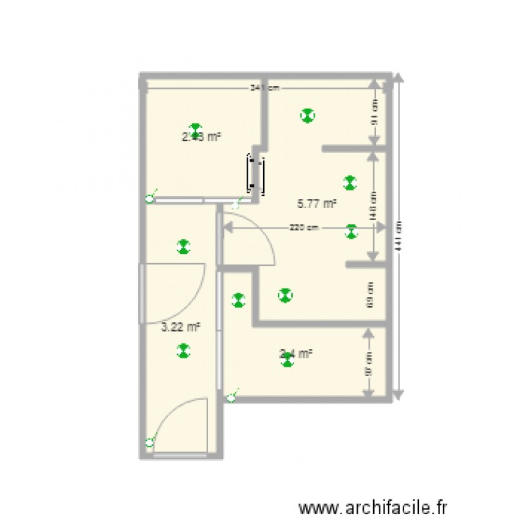 Plan sdb réseaux électricité. Plan de 0 pièce et 0 m2