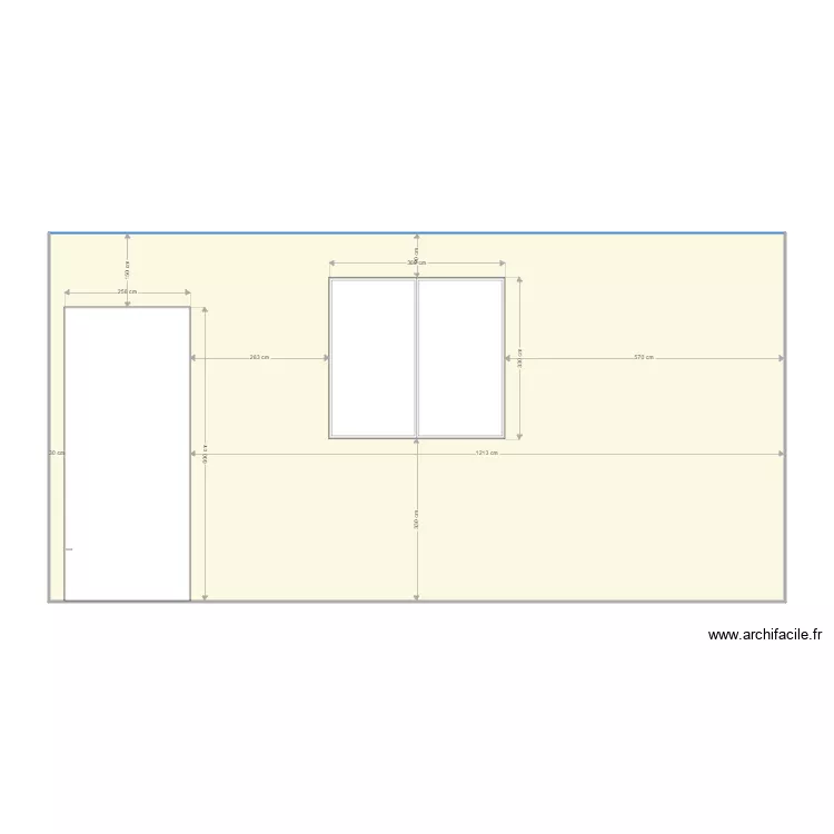 wall 26 door and window X 3. Plan de 