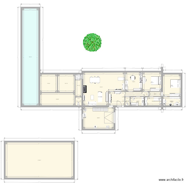  piscine 3. Plan de 0 pièce et 0 m2