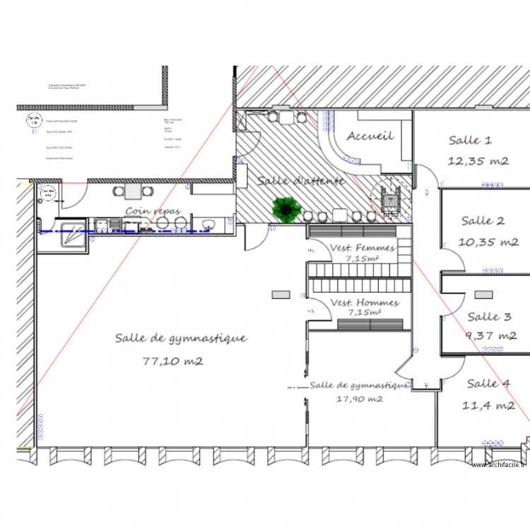 KINE RJ45 PC Ventil. Plan de 0 pièce et 0 m2