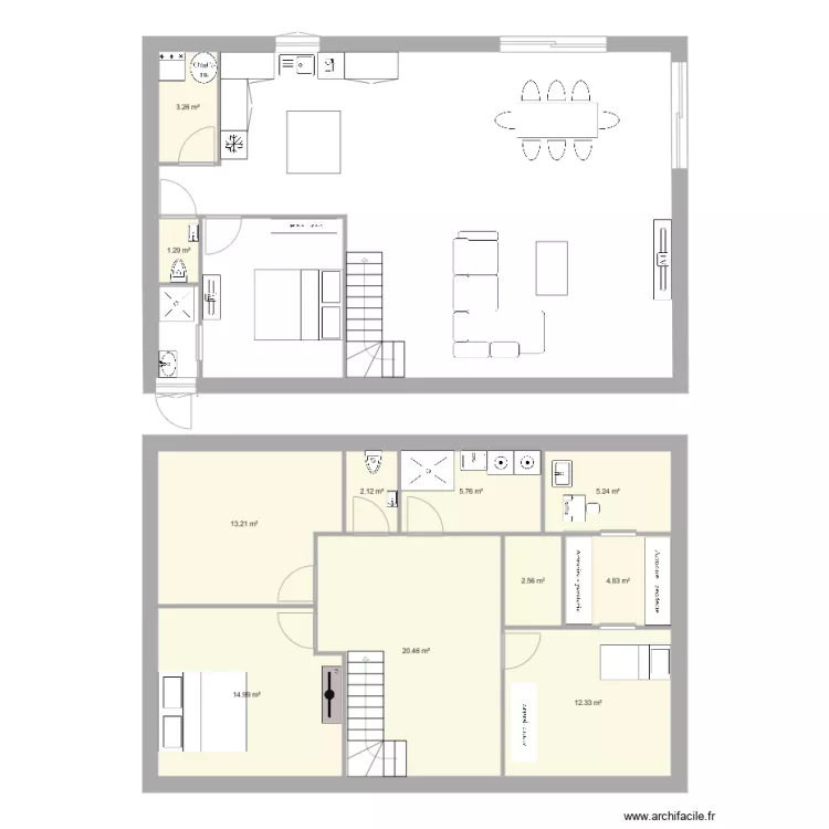 Maison 24 avril 2017. Plan de 