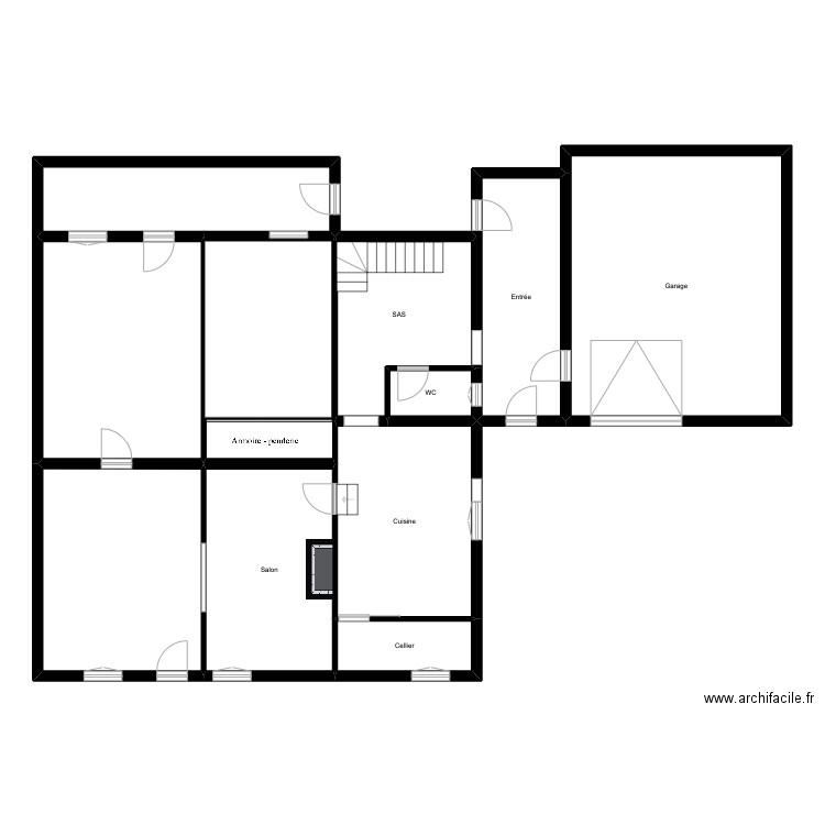 Plan maison BONNIERE. Plan de 11 pièces et 187 m2