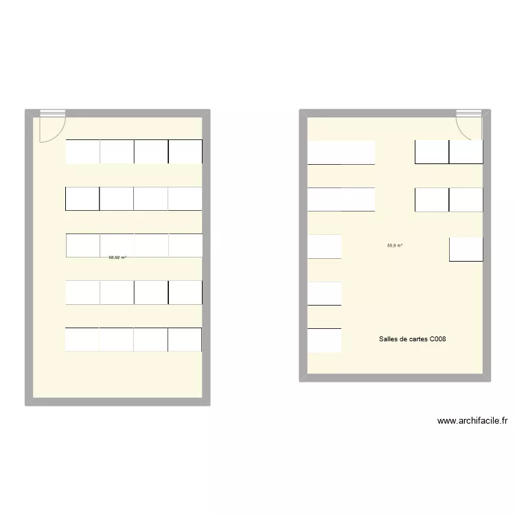C010 version salle des cartes. Plan de 