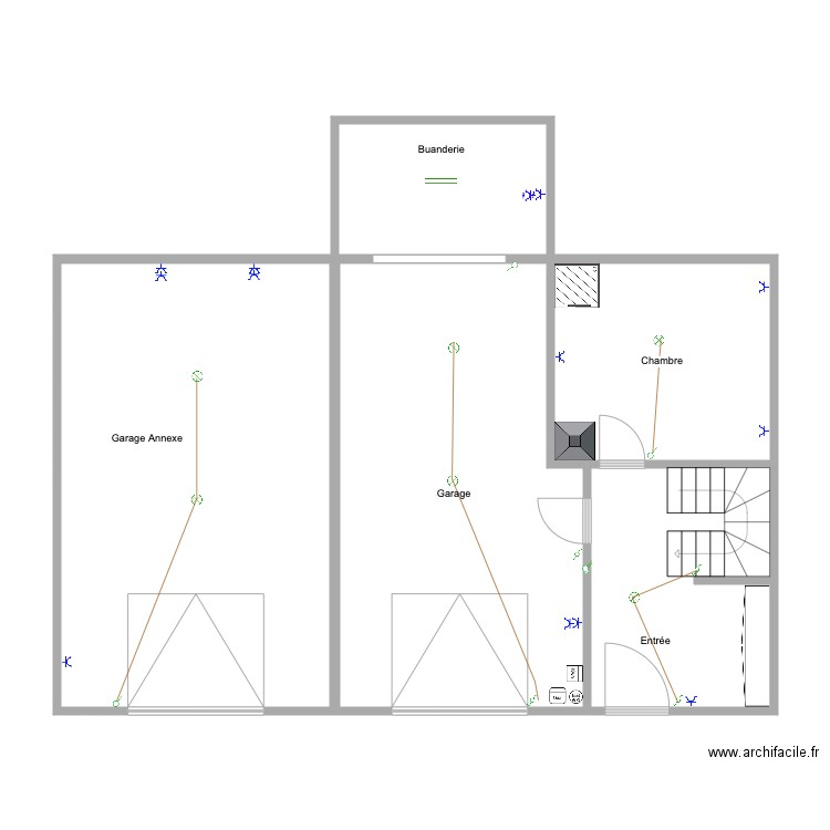 Schéma Electrique RDC. Plan de 0 pièce et 0 m2