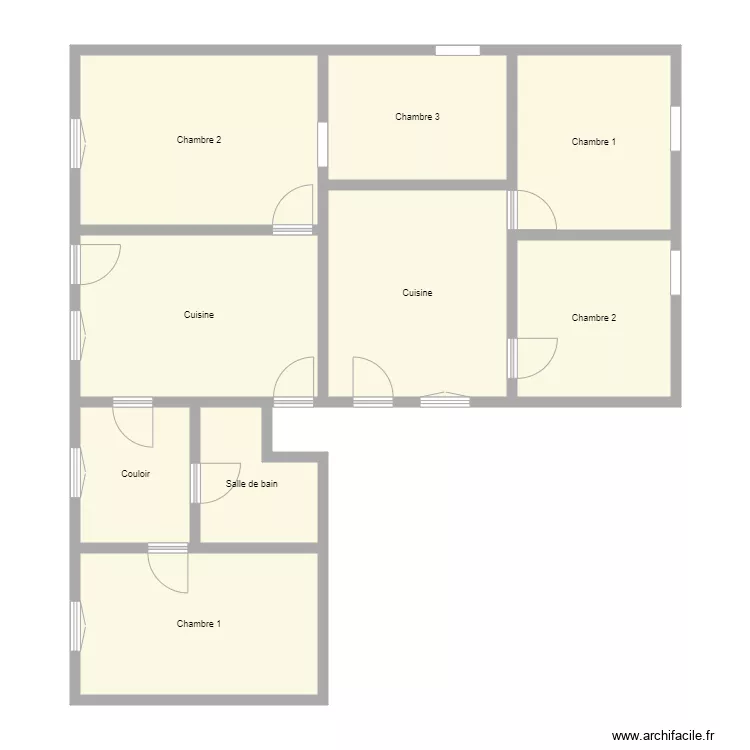 App rch fond de cour CHIHA. Plan de 