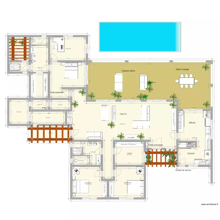 Villa ianja V8. Plan de 