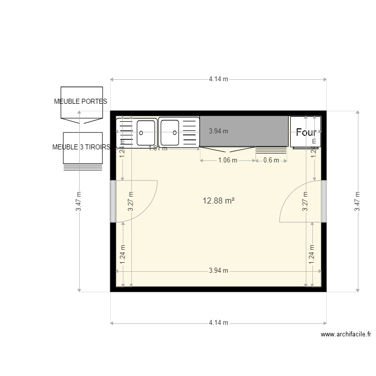 CUISINE MARIE V3. Plan de 0 pièce et 0 m2