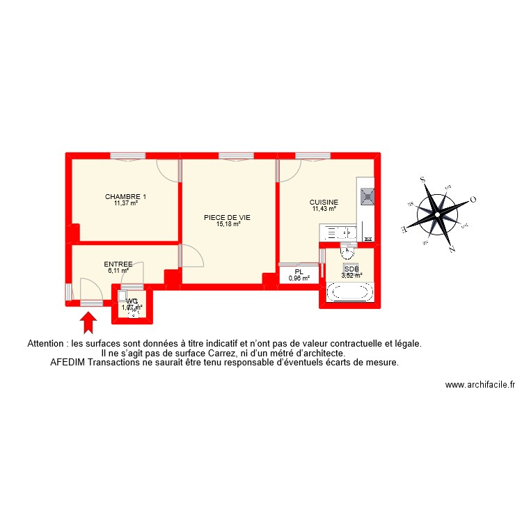 BI 8958 . Plan de 10 pièces et 50 m2