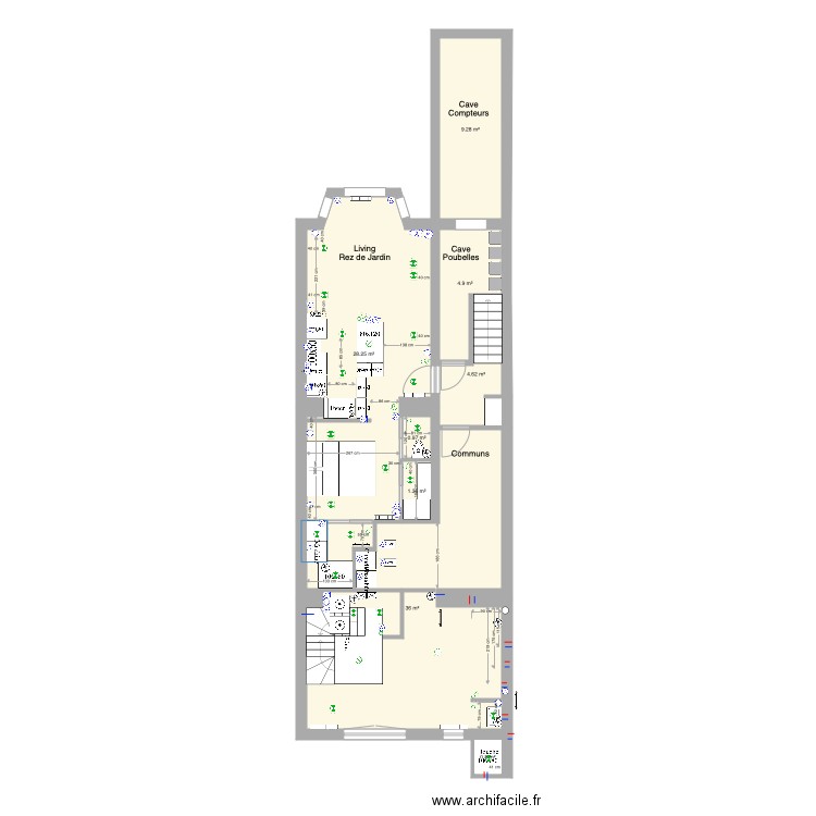 Marie José Rez jardin version studio total avant après. Plan de 0 pièce et 0 m2