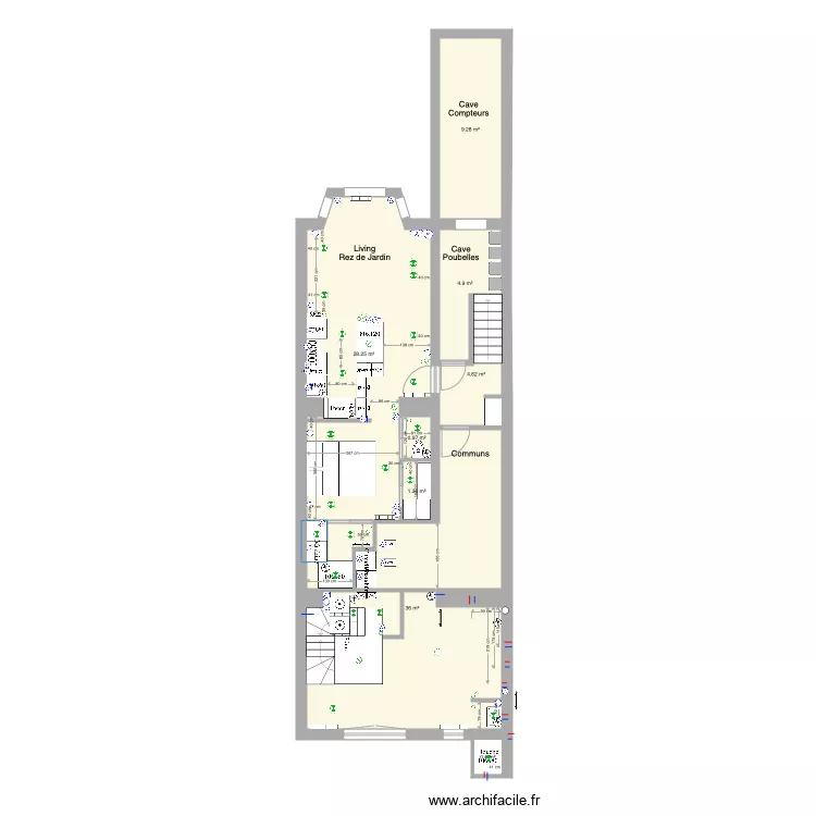 Marie Jos&eacute; Rez jardin version studio total avant apr&egrave;s. Plan de 0 pièce et 0 m2