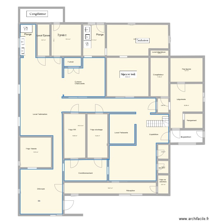 Plan1583. Plan de 18 pièces et 419 m2