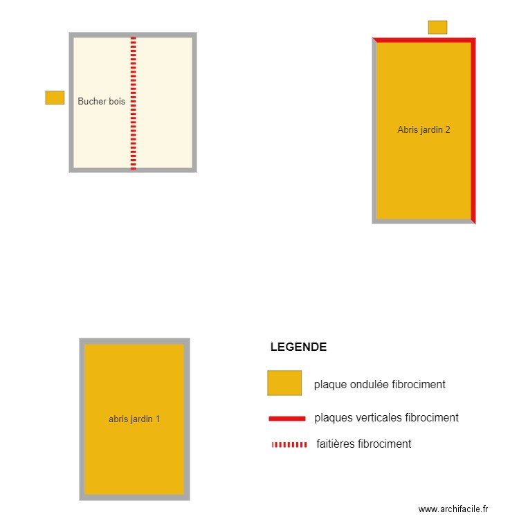 porte abris . Plan de 3 pièces et 107 m2