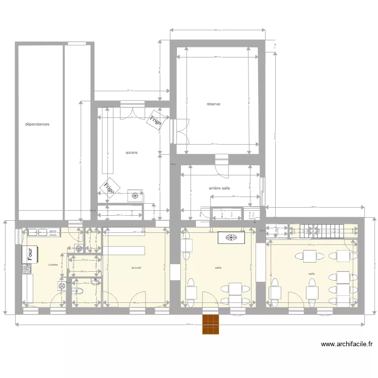 restaurant . Plan de 