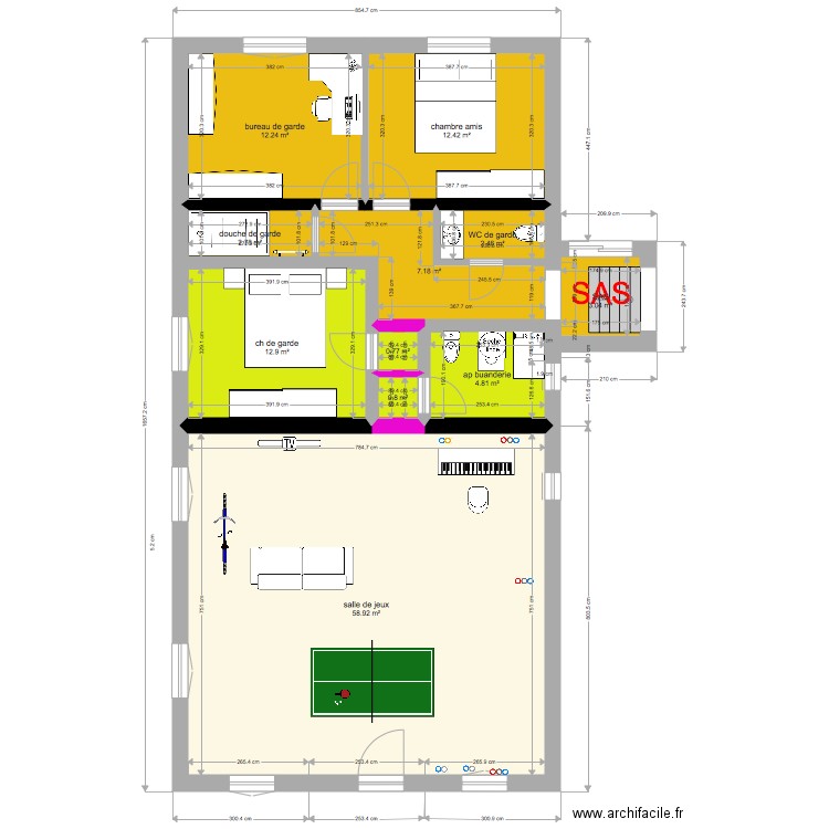   annexe garde salle de jeux. Plan de 0 pièce et 0 m2