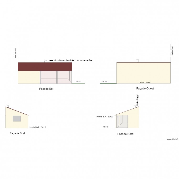 PCMI 5 FACADES SANS ABRI. Plan de 0 pièce et 0 m2