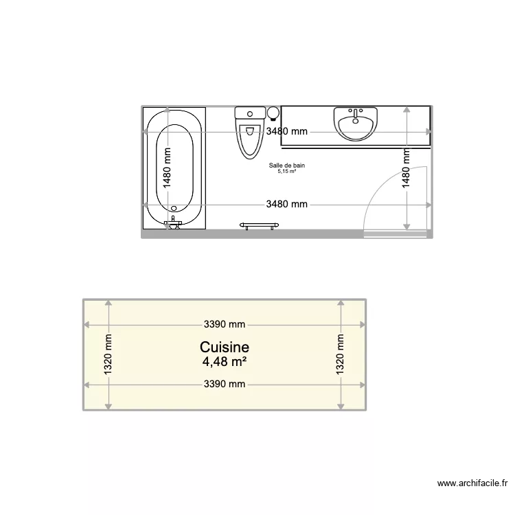 Maison de bryth. Plan de 