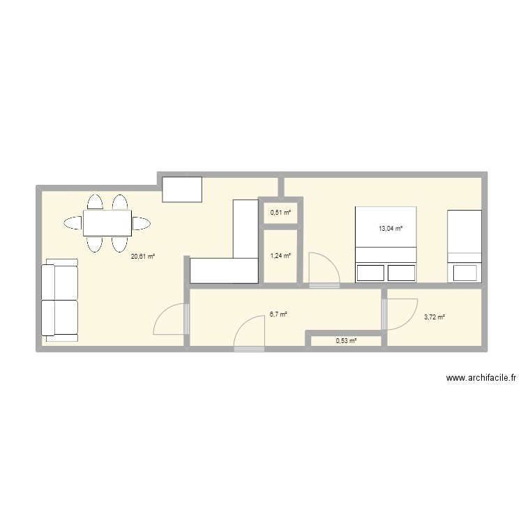 plan Saint pierre christophe. Plan de 7 pièces et 46 m2