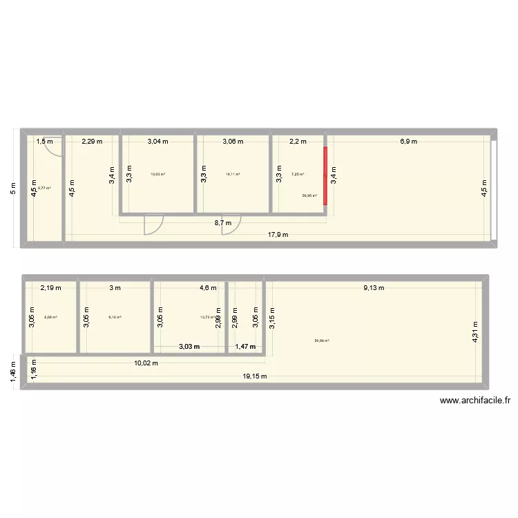 dv Vietnamese. Plan de 9  et 166 m²