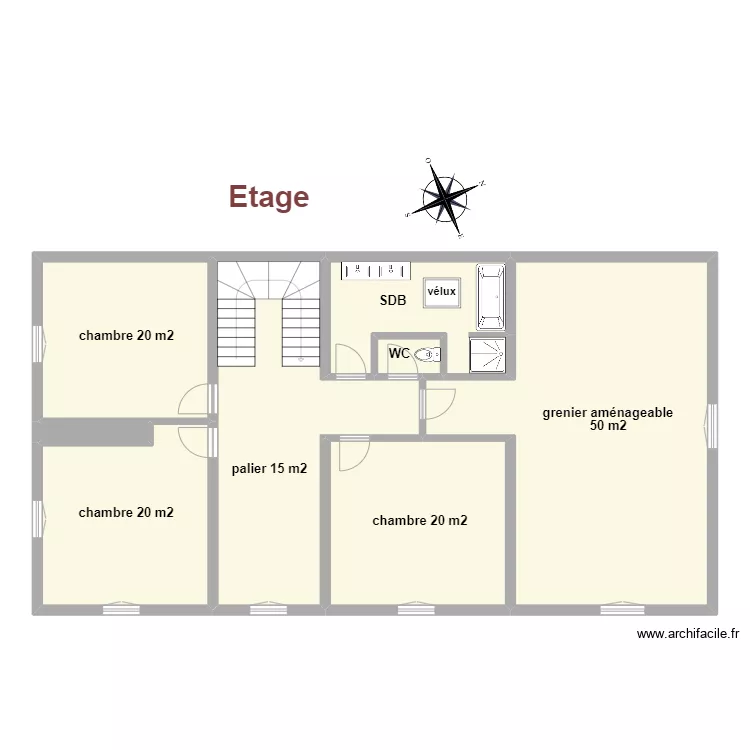 Etage Cugini. Plan de Etage Cugini. Plan de