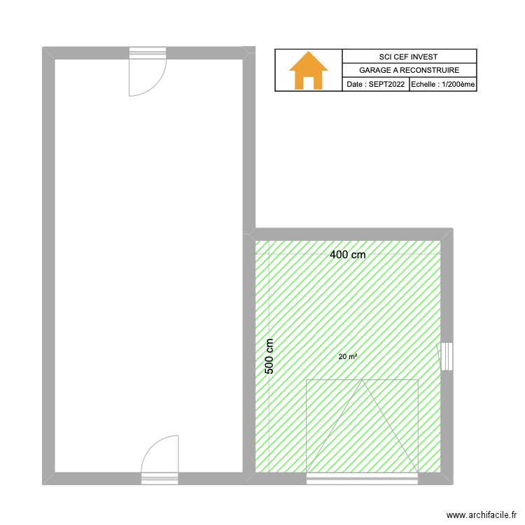 GARAGE A REBATIR. Plan de 0 pièce et 0 m2