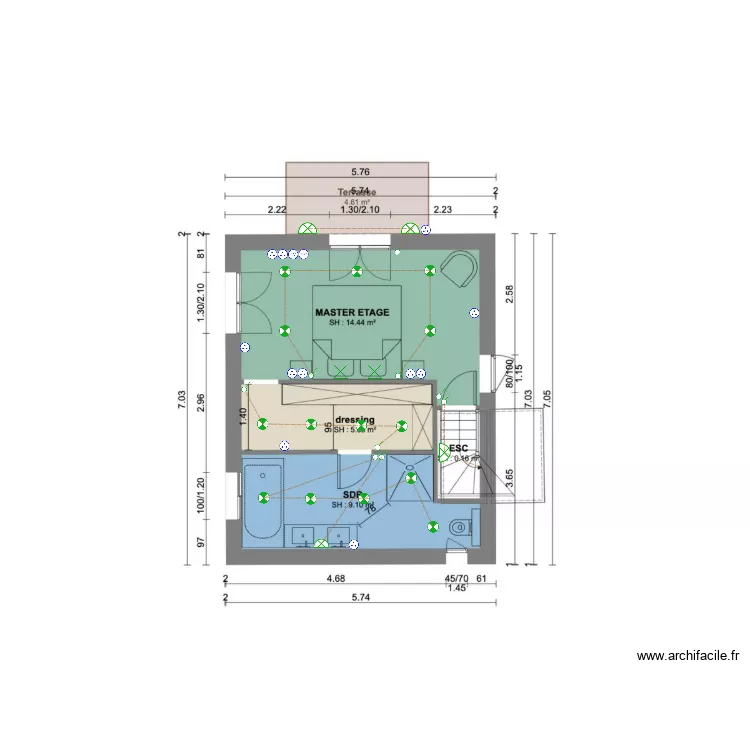 BASTIDE BLEUE NW ETAGE. Plan de BASTIDE BLEUE NW ETAGE. Plan de