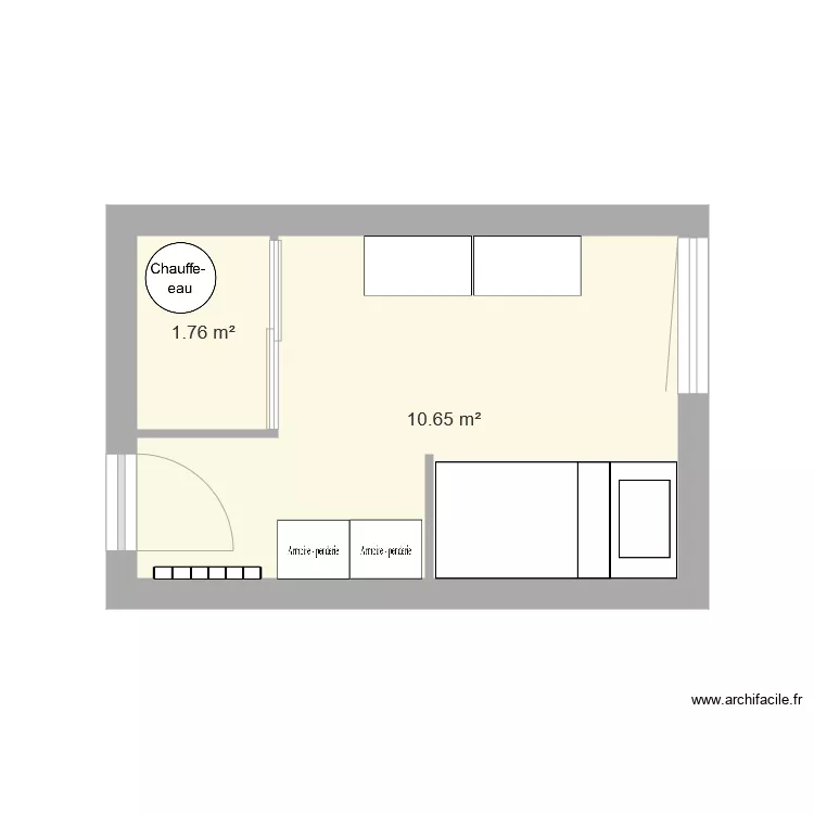 Annick chambre filles. Plan de 