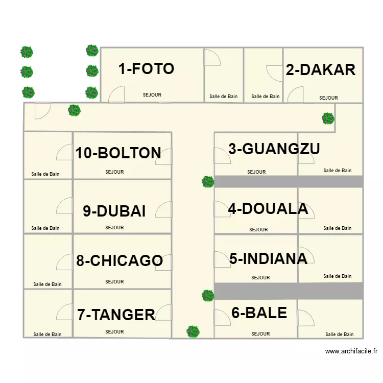 LA CITE NKONLY. Plan de 