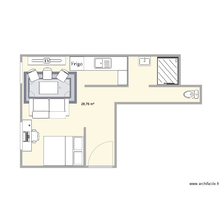 Appartement aménagement. Plan de 0 pièce et 0 m2