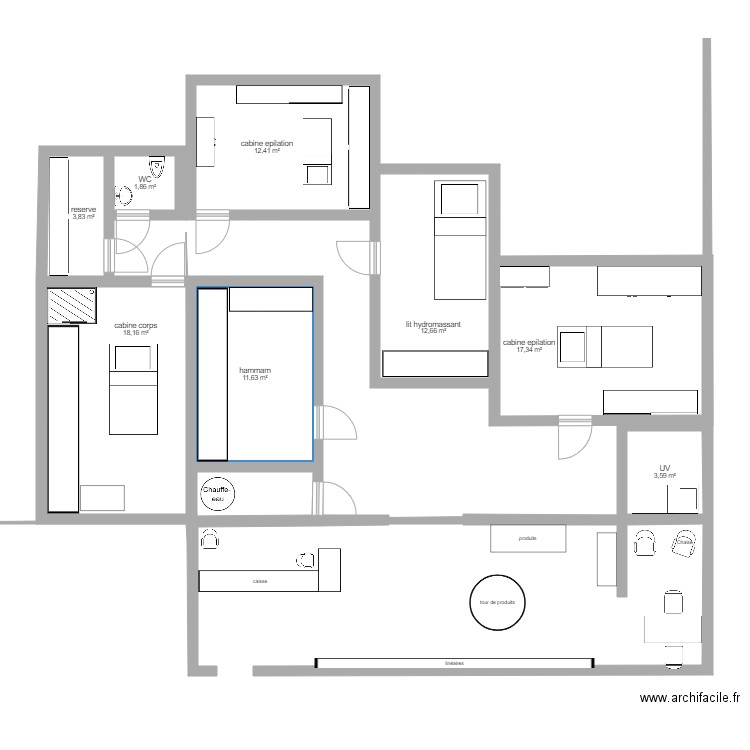 institut. Plan de 0 pièce et 0 m2