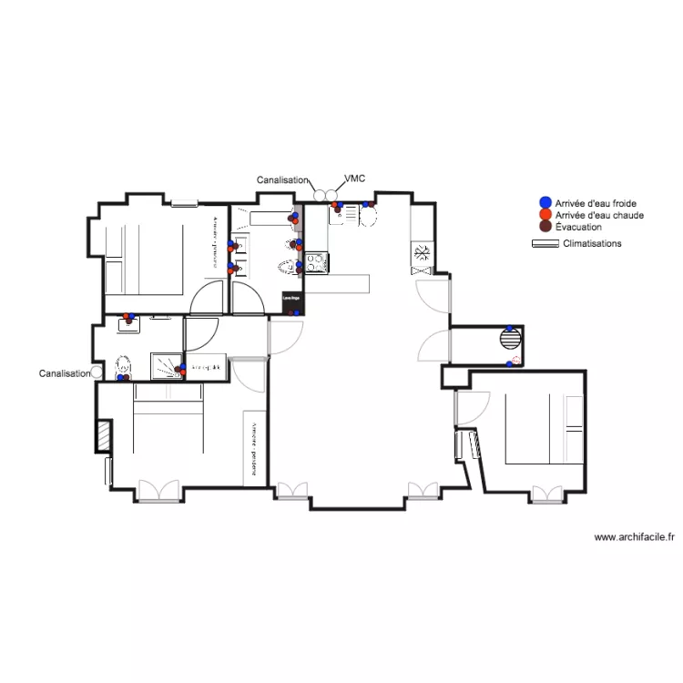 villa madelene R2 Plan Plomberie partie 1. Plan de 