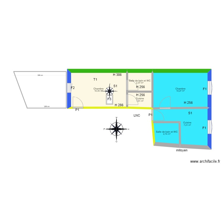 Vaureal. Plan de 0 pièce et 0 m2