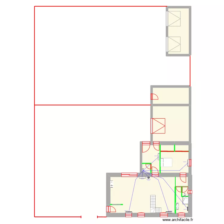 LEPAUVRE Pierre Maison Parign&eacute; Chauffage RDC. Plan de 