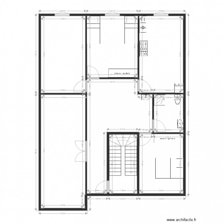 124m 2eme éssai 2eme etage. Plan de 0 pièce et 0 m2
