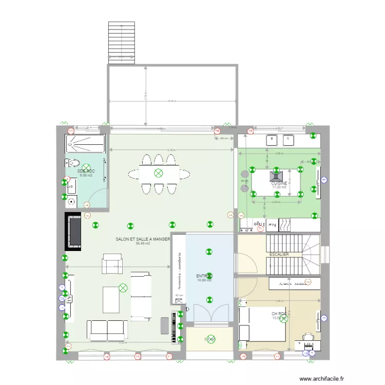 SOUS SOL et RDC. Plan de 