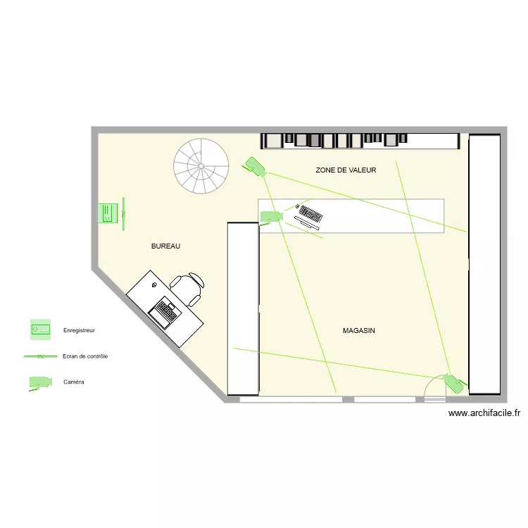 TABAC MALOWSKI SYLVAIN Vid&eacute;o protection. Plan de 