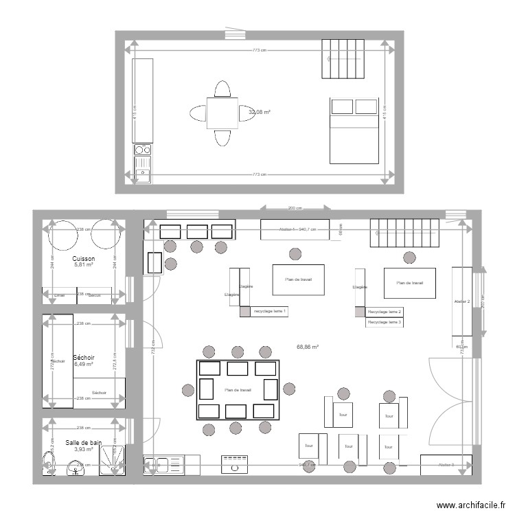 Atelier MVE. Plan de 0 pièce et 0 m2