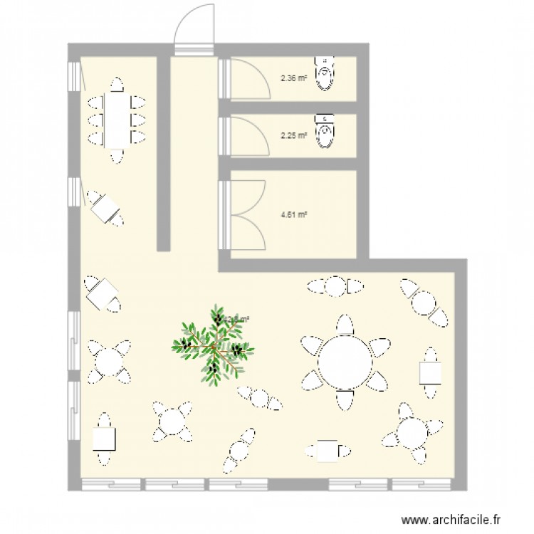 SALLE RESTAURANT LPN. Plan de 0 pièce et 0 m2